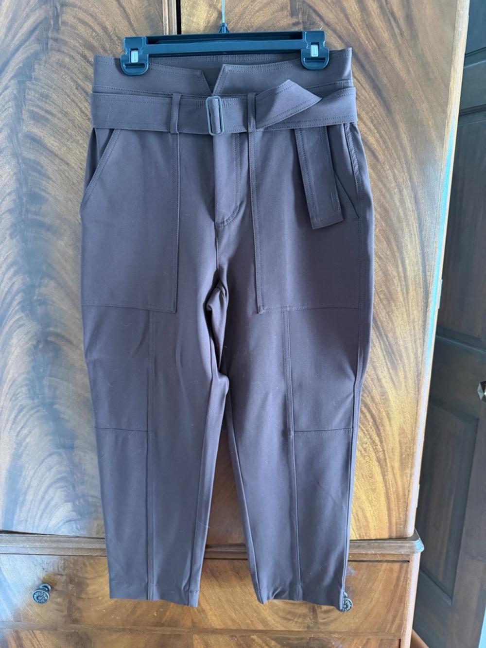 Banana Republic Dark Brown Belted Trouser